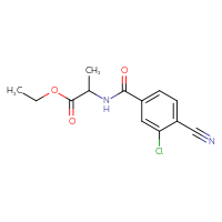Chemical structure of ethyl 2-[(3-chloro-4-cyanophenyl)formamido]propanoate - CSSB02017305364