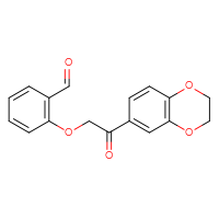 Chemical structure of 2-[2-(2,3-dihydro-1,4-benzodioxin-6-yl)-2-oxoethoxy]benzaldehyde - CSSB21349259648