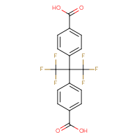 Chemical structure of 4-[2-(4-carboxyphenyl)-1,1,1,3,3,3-hexafluoropropan-2-yl]benzoic acid - CSSB00000044387