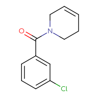 Chemical structure of 1-(3-chlorobenzoyl)-1,2,3,6-tetrahydropyridine - CSSB01992156707