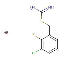 Chemical structure of {[(3-chloro-2-fluorophenyl)methyl]sulfanyl}methanimidamide hydrobromide - CSSB03220826530