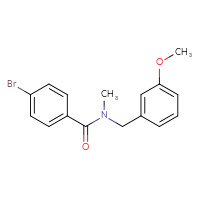 Chemical structure of 4-bromo-N-[(3-methoxyphenyl)methyl]-N-methylbenzamide - CSSB00037910950