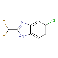 Chemical structure of 5-chloro-2-(difluoromethyl)-1H-1,3-benzodiazole - CSSB00011386600