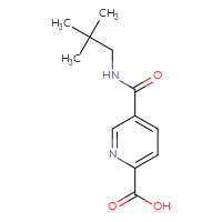 Chemical structure of 5-[(2,2-dimethylpropyl)carbamoyl]pyridine-2-carboxylic acid - CSSB00000759648