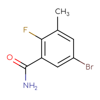 Chemical structure of 5-bromo-2-fluoro-3-methylbenzamide - CSSB00011099341