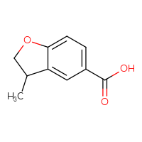 Chemical structure of 3-methyl-2,3-dihydro-1-benzofuran-5-carboxylic acid - CSSB00010900586