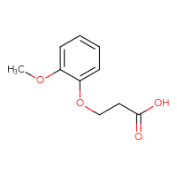 Chemical structure of 3-(2-methoxyphenoxy)propanoic acid - CSSB00000182669