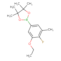 Chemical structure of 2-(3-ethoxy-4-fluoro-5-methylphenyl)-4,4,5,5-tetramethyl-1,3,2-dioxaborolane - CSSB06447986753