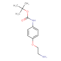 Chemical structure of tert-butyl N-[4-(2-aminoethoxy)phenyl]carbamate - CSSB00011279040