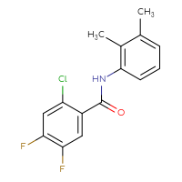 Chemical structure of 2-chloro-N-(2,3-dimethylphenyl)-4,5-difluorobenzamide - CSSB00026304698