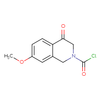 Chemical structure of 7-methoxy-4-oxo-1,2,3,4-tetrahydroisoquinoline-2-carbonyl chloride - CSSB14968818678