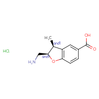 Chemical structure of rac-(2R,3S)-2-(aminomethyl)-3-methyl-2,3-dihydro-1-benzofuran-5-carboxylic acid hydrochloride - CSSB02125420807