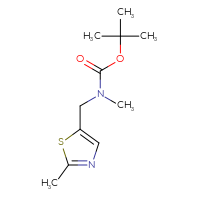 Chemical structure of tert-butyl N-methyl-N-[(2-methyl-1,3-thiazol-5-yl)methyl]carbamate - CSSB00011924470