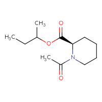 Chemical structure of butan-2-yl (2R)-1-acetylpiperidine-2-carboxylate - CSSB03528315382
