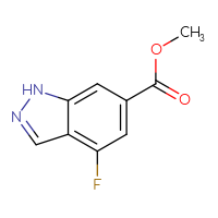 Chemical structure of methyl 4-fluoro-1H-indazole-6-carboxylate - CSSB00000087678