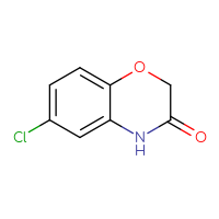 Chemical structure of 6-chloro-3,4-dihydro-2H-1,4-benzoxazin-3-one - CSSB00000188791