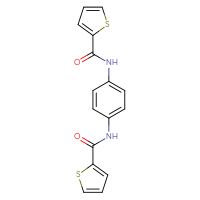Chemical structure of N-[4-(thiophene-2-amido)phenyl]thiophene-2-carboxamide - CSSB00046114429