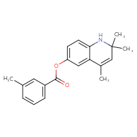 Chemical structure of 2,2,4-trimethyl-1,2-dihydroquinolin-6-yl 3-methylbenzoate - CSSB00121703303