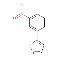 Chemical structure of 5-(3-nitrophenyl)-1,2-oxazole - CSSB00011218209