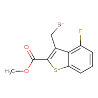 Chemical structure of methyl 3-(bromomethyl)-4-fluoro-1-benzothiophene-2-carboxylate - CSSB00000736131