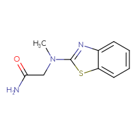 Chemical structure of 2-[(1,3-benzothiazol-2-yl)(methyl)amino]acetamide - CSSB00040366758