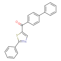 Chemical structure of 5-{[1,1'-biphenyl]-4-carbonyl}-2-phenyl-1,3-thiazole - CSSB00025728815