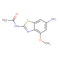 Chemical structure of N-(6-amino-4-methoxy-1,3-benzothiazol-2-yl)acetamide - CSSB00000349543