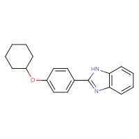 Chemical structure of 2-[4-(cyclohexyloxy)phenyl]-1H-1,3-benzodiazole - CSSB06584089878