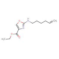Chemical structure of ethyl 2-[(hex-5-en-1-yl)amino]-1,3-oxazole-4-carboxylate - CSSB00007614662