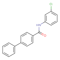 Chemical structure of N-(3-chlorophenyl)-[1,1'-biphenyl]-4-carboxamide - CSSB00121682502