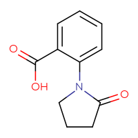 Chemical structure of 2-(2-oxopyrrolidin-1-yl)benzoic acid - CSSB00000205990