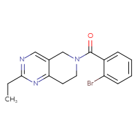 Chemical structure of 6-(2-bromobenzoyl)-2-ethyl-5H,6H,7H,8H-pyrido[4,3-d]pyrimidine - CSSB01167433856