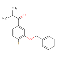 Chemical structure of 1-[3-(benzyloxy)-4-fluorophenyl]-2-methylpropan-1-one - CSSB20879776315