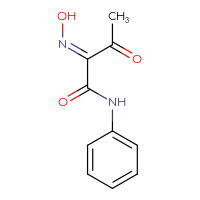 Chemical structure of (2E)-2-(N-hydroxyimino)-3-oxo-N-phenylbutanamide - CSSB00021192140