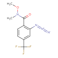 Chemical structure of 2-azido-N-methoxy-N-methyl-4-(trifluoromethyl)benzamide - CSSB21151594659