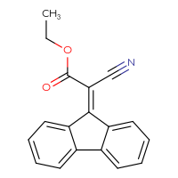 Chemical structure of ethyl 2-cyano-2-(9H-fluoren-9-ylidene)acetate - CSSB06835373654