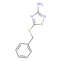 Chemical structure of 5-(benzylsulfanyl)-1,2,4-thiadiazol-3-amine - CSSB00000029893