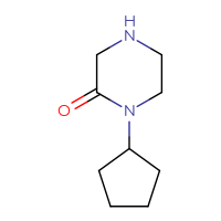 Chemical structure of 1-cyclopentylpiperazin-2-one - CSSB00011935212