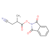 Chemical structure of 1,3-dioxo-2,3-dihydro-1H-isoindol-2-yl 3-cyano-2-methylpropanoate - CSSB00116210568