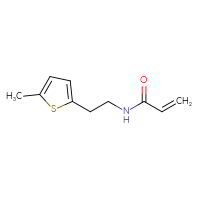 Chemical structure of N-[2-(5-methylthiophen-2-yl)ethyl]prop-2-enamide - CSSB00697466491