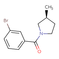 Chemical structure of (3S)-1-(3-bromobenzoyl)-3-methylpyrrolidine - CSSB00134972335