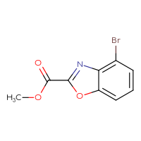 Chemical structure of methyl 4-bromo-1,3-benzoxazole-2-carboxylate - CSSB00010209331