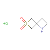 Chemical structure of 6λ⁶-thia-1-azaspiro[3.3]heptane-6,6-dione hydrochloride - CSSB00102954371