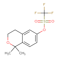 Chemical structure of 1,1-dimethyl-3,4-dihydro-1H-2-benzopyran-6-yl trifluoromethanesulfonate - CSSB06258194437