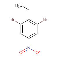 Chemical structure of 1,3-dibromo-2-ethyl-5-nitrobenzene - CSSB00035639615
