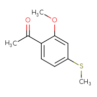 Chemical structure of 1-[2-methoxy-4-(methylsulfanyl)phenyl]ethan-1-one - CSSB00000055603