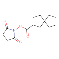 Chemical structure of 2,5-dioxopyrrolidin-1-yl spiro[4.4]nonane-2-carboxylate - CSSB06615446657