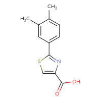 Chemical structure of 2-(3,4-dimethylphenyl)-1,3-thiazole-4-carboxylic acid - CSSB00011338295