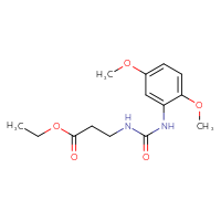 Chemical structure of ethyl 3-{[(2,5-dimethoxyphenyl)carbamoyl]amino}propanoate - CSSB00025728785