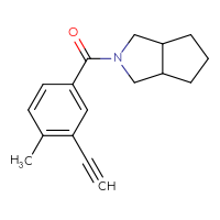 Chemical structure of 2-(3-ethynyl-4-methylbenzoyl)-octahydrocyclopenta[c]pyrrole - CSSB06683697623